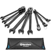 DURATECH 9-Piece Flex-Head Ratcheting Wrench Set, Metric | 8mm, 10mm, 11mm, 12mm, 13mm, 14mmm, 15...