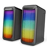 PC Speakers for Desktop, Smalody RGB LED Gaming Computer Speaker, 2.0 USB Powered AUX Speakers wi...