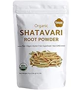 Organic Shatavari Root Powder Value Pack of 8 oz/227 Gm, Asparagus racemosus, USDA Organic Ayurve...
