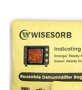 Wisesorb 240g x 2pcs Rechargeable Gun Safe Dehumidifier, Color Indicating Desiccant Packs with Tr...