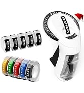 EazeID Label Maker with 10PK Color Tapes, Vintage Manual Embossed Labeler withl 3D Embossing Tape...