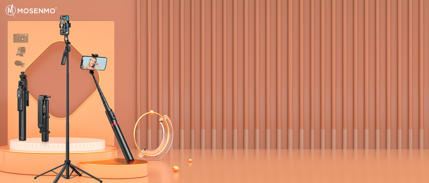 MOSENMO Portable Travel Phone Tripod Stand Selfie Tripod for Outdoor Activities