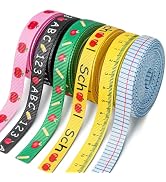 6 PCS Ruler Ribbon Teacher Themed 30 Yards, Back to School Ruler, ABC Ribbon Sewing DIY Crafts Su...