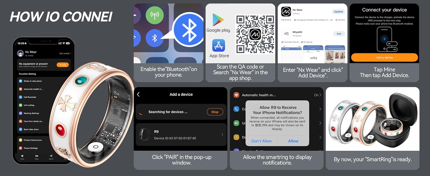 Smart Ring for iPhone & Android