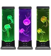 COLORLIFE Electric Jellyfish Tank Table Lamp with Color Changing Light Gift for Kids Men Women Ho...