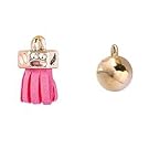 pink tassel resin keychain