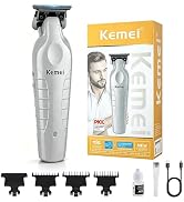 KEMEI 2299 Professional Hair Trimmer for Men Cordless Hair Clipper, Zero Gap T Blade Beard Trimme...