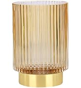 Tiita Glass Makeup Brush Holder Organizer - Crystal Clear Desktop Stationery Storage for Cosmetic...