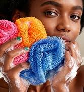 Vibrant Color Long net bath sponge Spa exfoliator African wash Bathing accessories Bath exfoliating