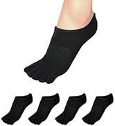 Soxsense No Show Toe Socks Premium Cotton for Women, Align Toes Five Finger Liner Low Cut Thin So...