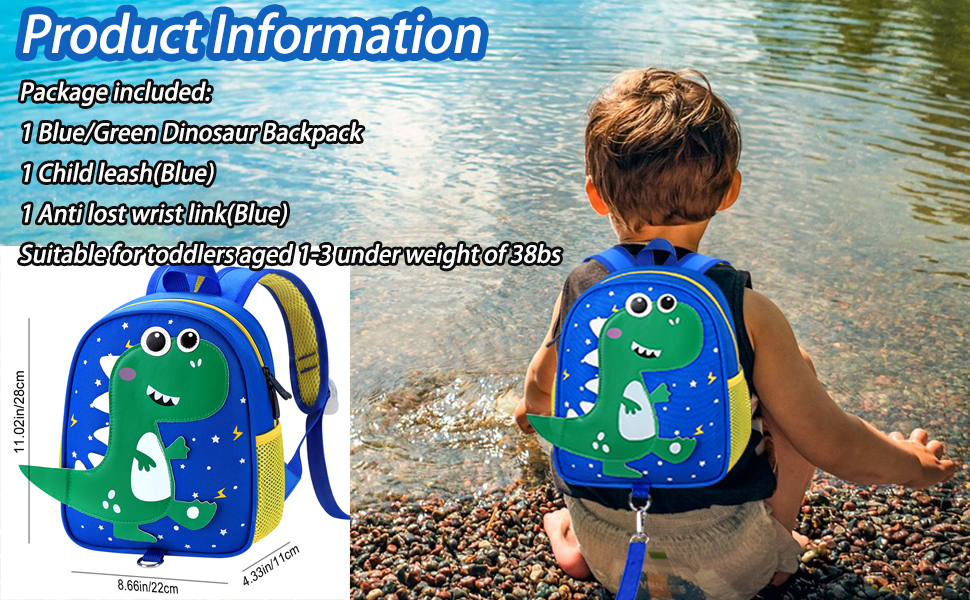 Cartoon Cute Kids Dinosaur Backpack