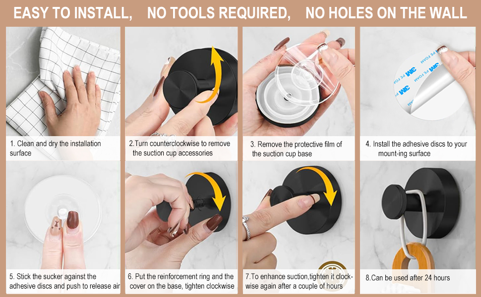 ZESLMG suction cup wall hooks 3-