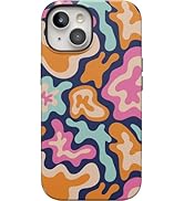 Casely iPhone 15 Case | Midnight Color Splash | Abstract Retro Case | Bold