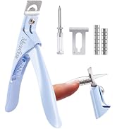 MelodySusie Acrylic Nail Clippers with 15Pcs Magnet Sizers, Blue | Professional Adjustable Nail C...