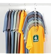 TOPIA HANGER Clothes Hanger Space Saving, 6 Tier Shirt Coat Hangers Space Saving No Bump Shoulder...