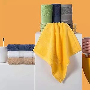 yellow hand towel