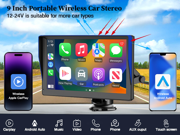 Wireless Carplay Screen for Car