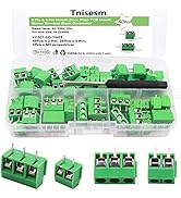 Tnisesm/60pcs 2 Pin & 3 Pin 5mm/0.2inch Pitch PCB Mount Screw Terminal Block Connector (Can be Sp...