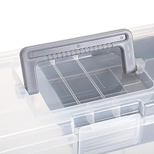 Plastic Carry Storage Box with Removable Dividers