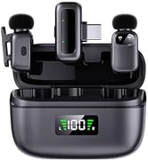 Mini Wireless Lavalier Mic for Android,iPhone, Excellent Sound Quality, AI intelligent Noise Redu...