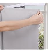 Blackout Curtains Stick On Self Adhesive Black out Thermal Insulation Polyester No Drill Temporar...