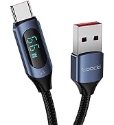 6.6FT USB C Cable Fast Charge Type C Cable 6A PD 66W C Charge Cable Fast Charging with Led Displa...