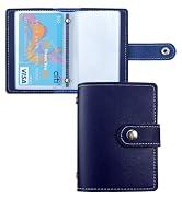 GAUENEEN Leather Business Card Holder, 26 Card Slots, RFID Blocking Secure Professional Card Orga...