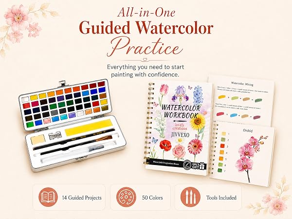 water colors paint adult set