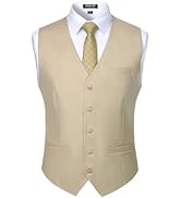 JEMITOP Men's Classic Slim Fit Dress Vest Formal Wedding Prom Tuxedo Suit Vest with Pocket