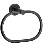 Black Towel Ring,Hand Towel Holder for Bathroom Wall Mounted,Oval Bathroom Towel Holder,Bathroom ...