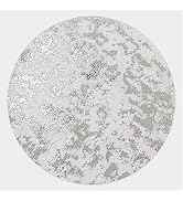 Snowkingdom Silver Disposable Placemats Set of 50 Foil Mesh 13 Inch Round Table Mates Bulk 50 Pac...