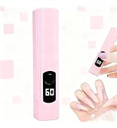Kylara Handheld UV Light for Gel Nails,60Min Long-Lasting Mini UV Nail Lamp with LED Screen,Cordl...
