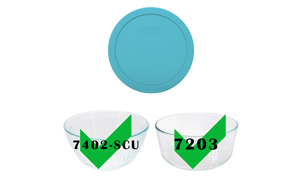 Pyrex 7402-PC 6/7 Cup Turquoise Food Storage Replacement Lid - Made in the USA