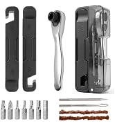EMERK Bike Multi Tool, Portable Bike Repair Tool Kit with Ratchet Wrench, 7 Bits, Tire Levers & T...
