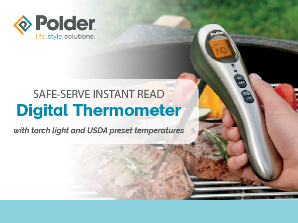 Polder Safe-Serve Instant Read Digital Thermometer