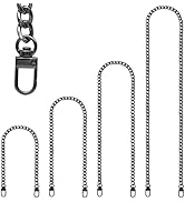 RAPUDA Purse Chain Strap, 4 Pieces Different Sizes Bag Chain Strap, Metal Chain Straps for DIY Pu...