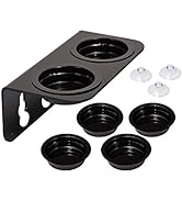 REPTI ZOO Reptile Water Bowl Double Grid Gecko Food Dish Feeder Detachable Suction Cup Reptile Fe...