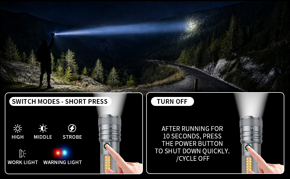 ONE-BUTTON OPERATION flashlight