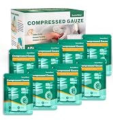 SuccorWare 8 Packs Sterile Compressed Gauze with Z-Folded - Wound Gauze for Bleed Stop, 4.5" x 4....