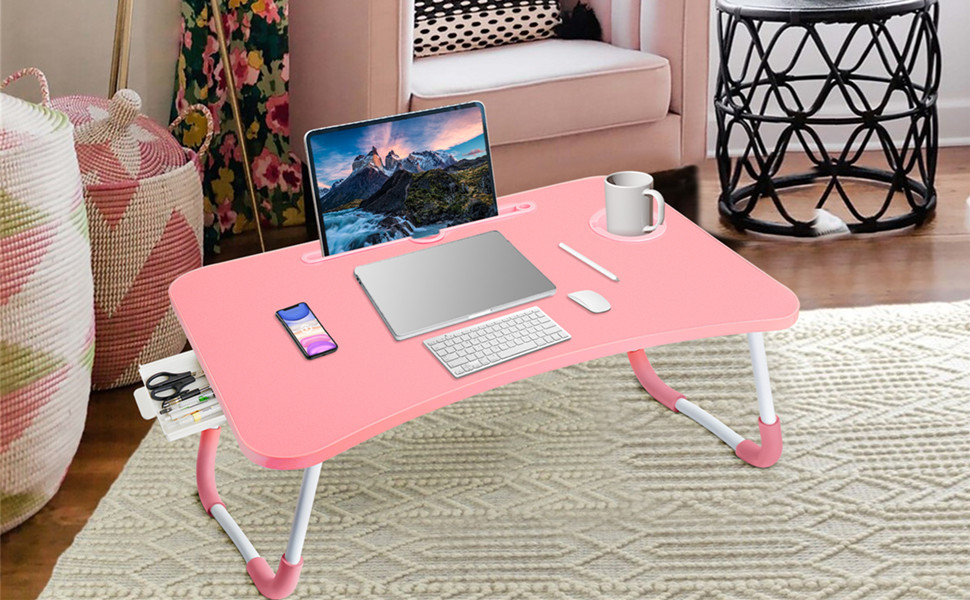 bed desk-pink