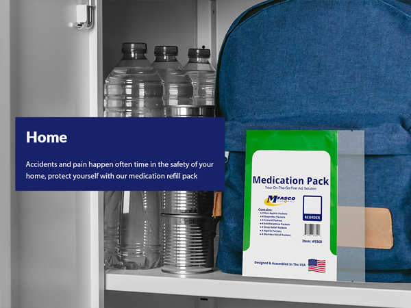 home backpack accident protection safety medication water closet bathroom