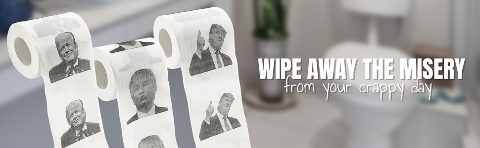 Fairly Odd Novelties Donald Trump Novelty Political Humor Funny Toilet Paper Gag Gift