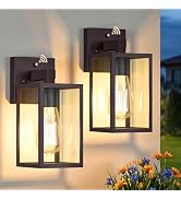 FOLKSMATE 2 Pack Dusk to Dawn Outdoor Wall Light Fixtures, Exterior Porch Light, Waterproof Wall ...