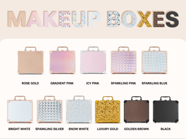 Qislee makeup box with lighted mirror