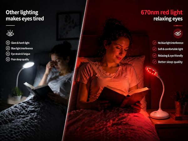 red light desk lamp a+6