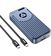 Xiaobi 80Gbps M.2 NVMe Enclosure with Cooling Fan, Compatible with Thunderbolt5/USB4 V2.0, Back C...