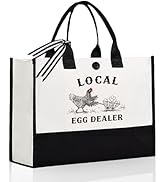 Craftique Chicken Gifts for Women-Funny Local Eggs Dealer Tote Bag Unique- Chicken Gifts for Chic...