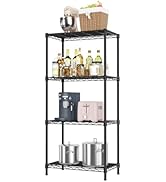 Golpart 4 Tier Adjustable Storage Shelves,Heavy Duty Metal Utility Shelf 600LBS Capacity,Wire She...
