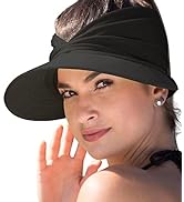Sun Visor Ponytail Hat for Women Packable Wide Brim Summer Hat with Uv Protection for Sports Golf...