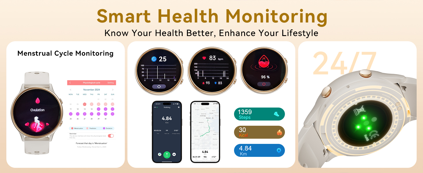 This watch can detect menstruation, stress, heart rate, and blood oxygen levels